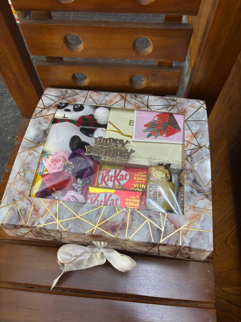 Chocolate tower gift creation